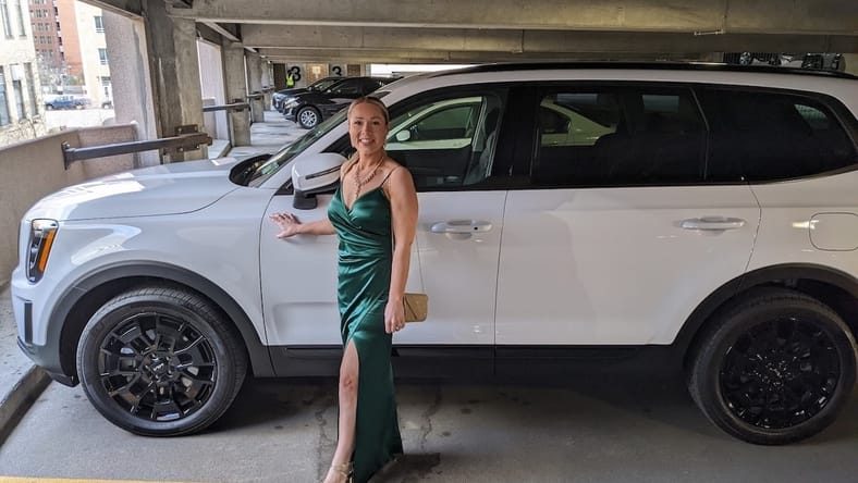 I'm a Traveling Nurse. This is How I Organize My 2022 Kia Telluride For Work and Family 2 Nurse Shannon Bassett And Her Kia Telluride