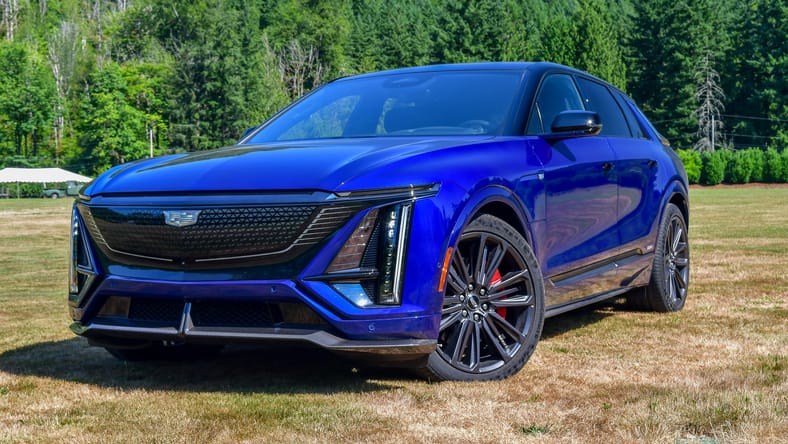 5 Reasons You Should Check Out the 2026 Cadillac Lyriq-V 2 The Front End Of The 2026 Cadillac Lyriq-V