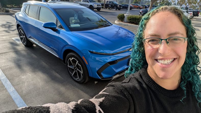 I Leased a Chevy Equinox EV After Reviewing It. This is How It's Going 8 Months Later. 3 Liv And Her Equinox Ev Nicknamed &Amp;Quot;Aquanox&Amp;Quot;