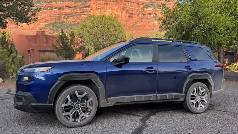 The Side Profile Of The 2026 Subaru Outback Touring Xt