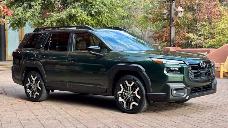 The 2026 Subaru Outback In A Dark Green