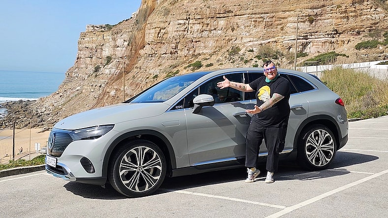 The Mercedes-Benz Eqe Suv And Myriam Joire. Photo Provided My Myriam Joire