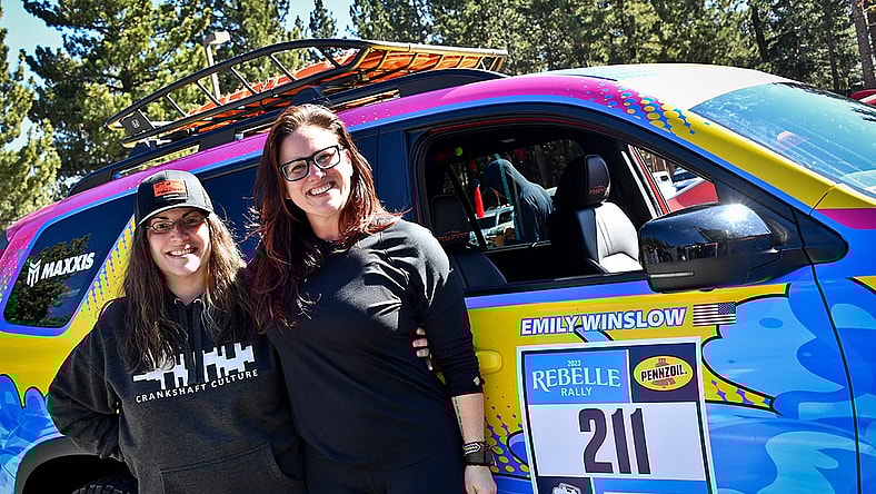 Pre Tech Check At The Rebelle Rally With My Race Partner Emily Winslow And Our Honda Pilot Trailsport. Photo: Paolo Baraldi
