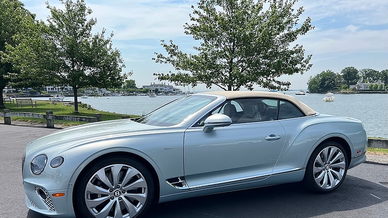 The Bentley Continental Gt Convertible With The Top Up
