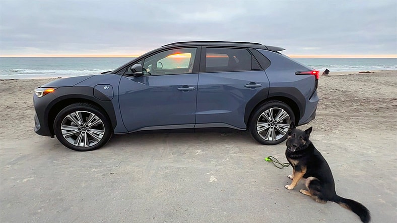 The 2024 Subaru Solterra is a Beautifully Rugged All-Electric SUV 2 The 2024 Subaru Solterra And My Dog