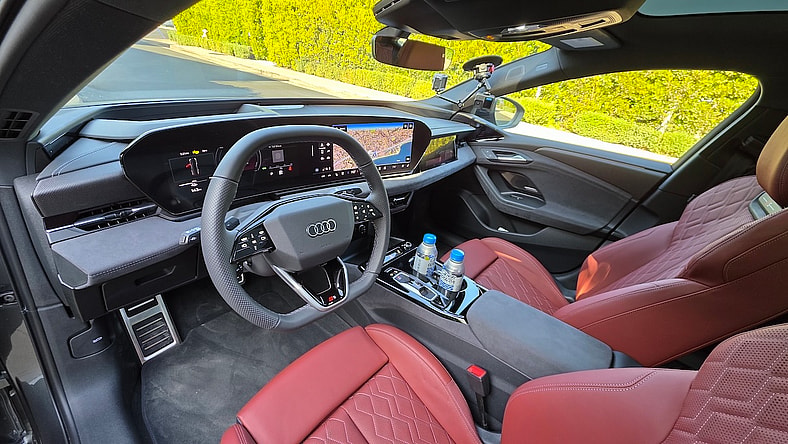 The Front Seat Of The Audi S6 E-Tron