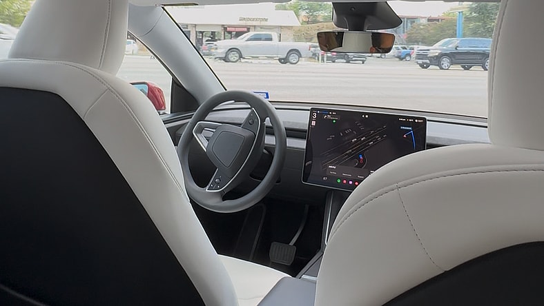 The Interior Of The Tesla Robotaxi