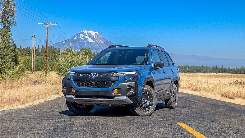 Why The 2026 Subaru Forester Wilderness—Refined and Redesigned—Might Finally Replace My 2011 2 The Front Profile Of 2026 Subaru Forester Wilderness With Mt. Adams In The Background