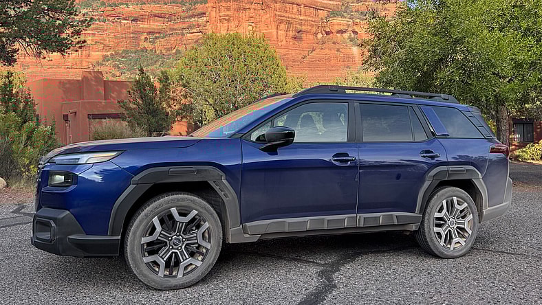 The Side Profile Of The 2026 Subaru Outback Touring Xt