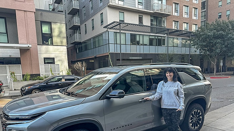 Jenn Mitchell Standing With The 2026 Chevy Traverse Zl1