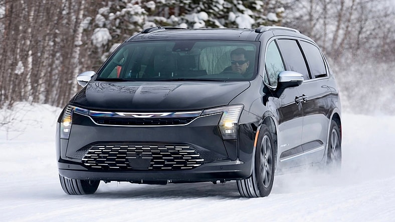 The 2027 Chrysler Pacifica Driving In Snow