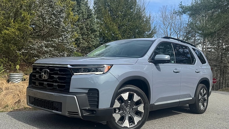 The 2026 Honda Pilot Near Trees