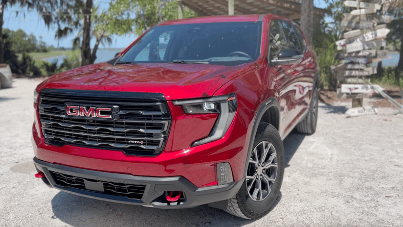 The 2024 GMC Acadia AT4 is notable for black details