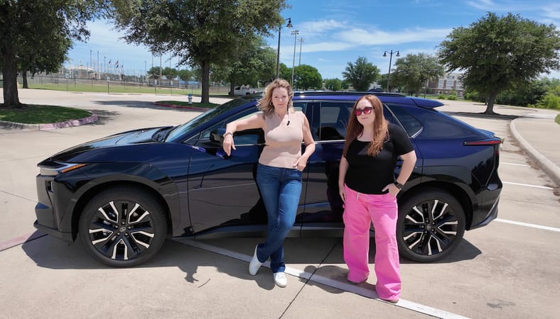Natalie Merola And Scotty Reiss Posing With The 2026 Toyota Bz