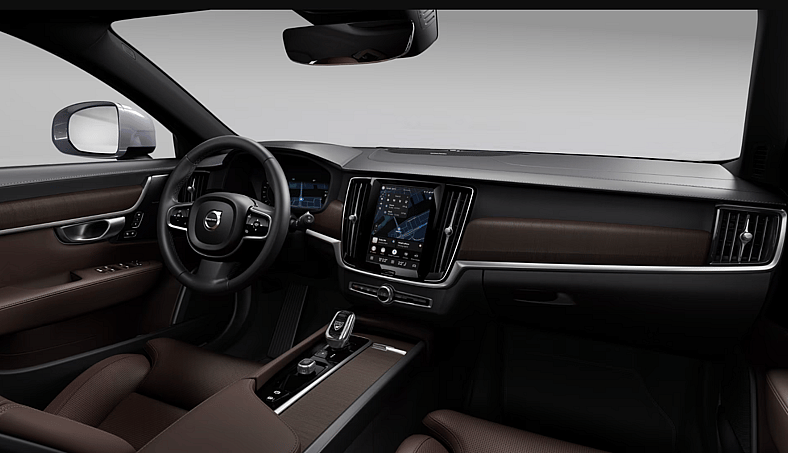 The Optional Maroon Brown Interior Of The Volvo V90 Cross Country Wagon