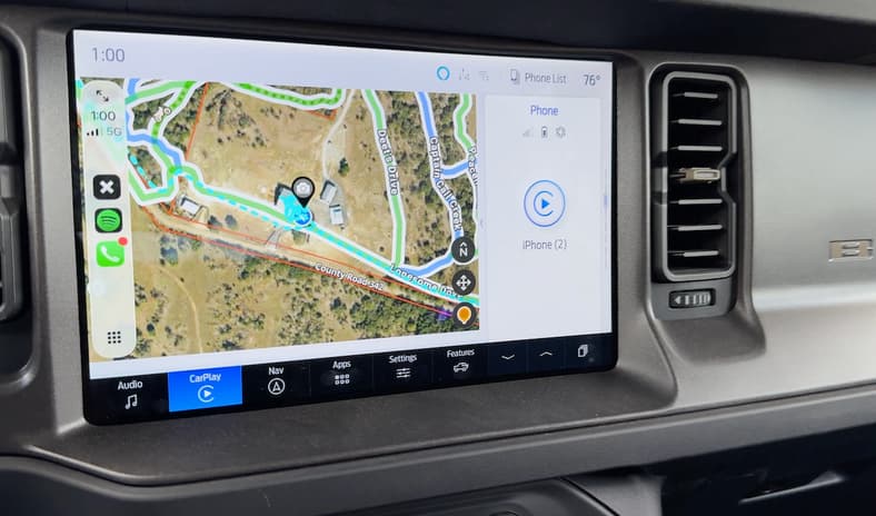The Onx App Displayed On Apple Carplay