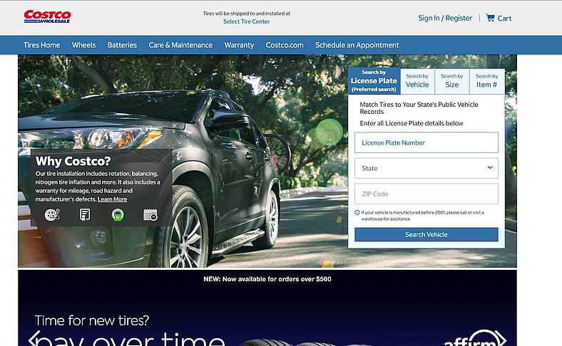 I Buy My Tires Exclusively From Costco, and Have for Years. Here's Why I Recommend it 5 The Costco Tires Webpage