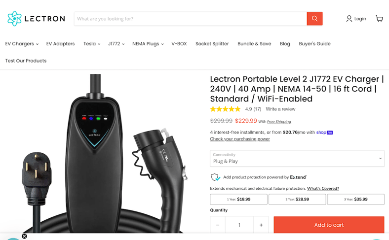 The Lectron Smart Charger I Used To Charge The Mustang Mach-E