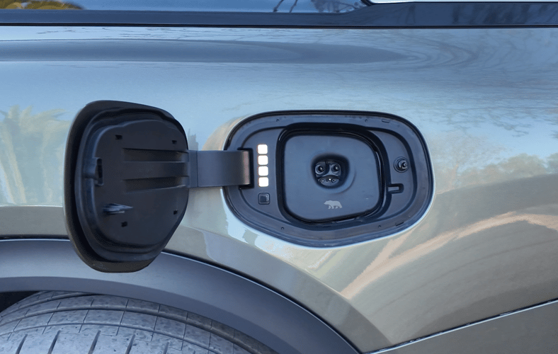 The Nacs Charge Port In The Lucid Gravity