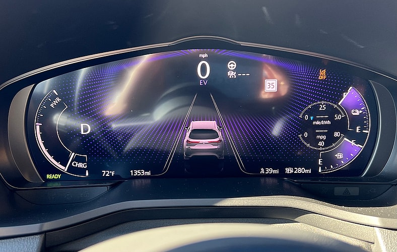 The Driver Dispay In Ev Mode Mazda Cx-70