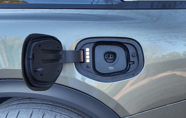 The Nacs Charge Port In The Lucid Gravity