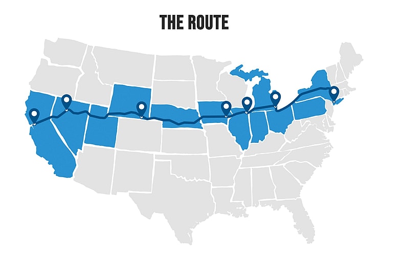 The Map Of The Transnational Journey By Jackson And Crocker Back In 1903