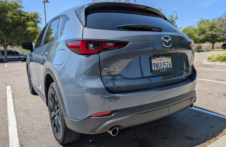 The Rear End Of The Mazda Cx-5 Carbon Edition