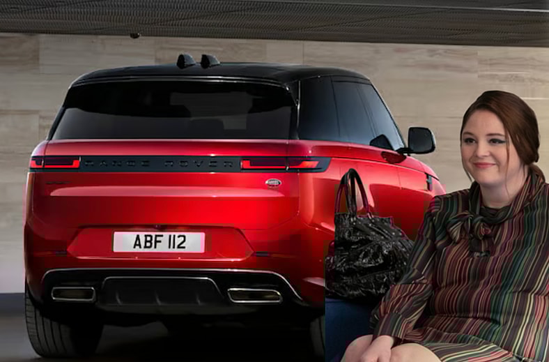 Megan Stalter In The Ranger Rover Sport