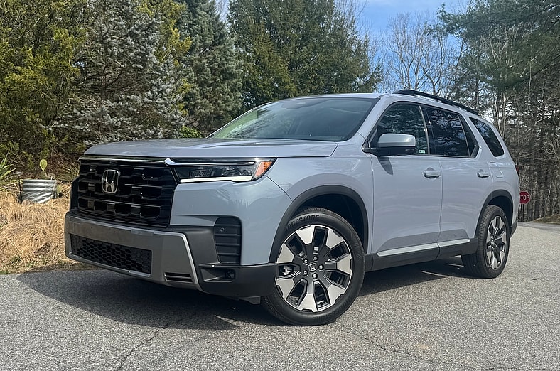 The 2026 Honda Pilot Near Trees