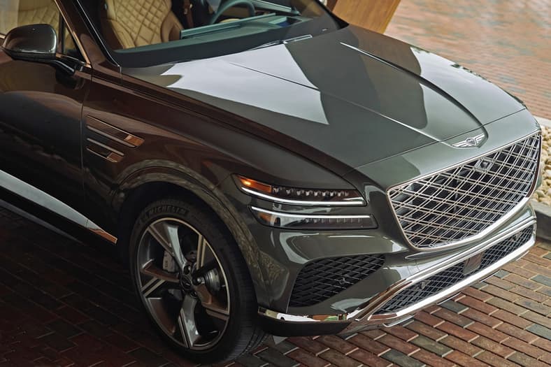 Distinctive Detail Of Mla Headlamps Against New Storr Green Glossy Finish