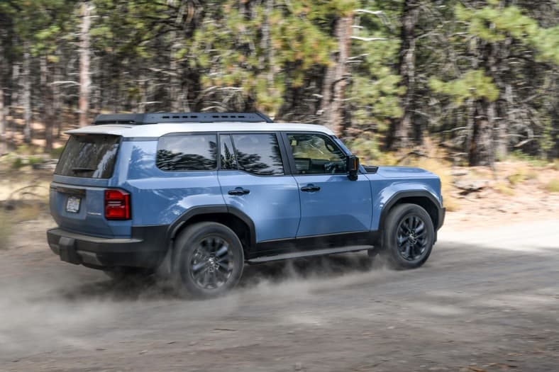 A Rolling Shot Of The 2024 Toyota Land Cruiser Off-Road