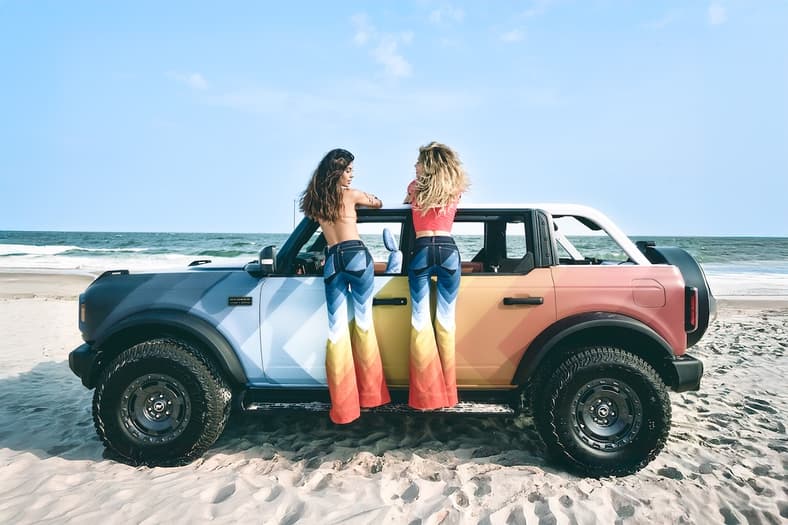 Ford Bronco Goes Beachy, Breezy and Bold in This Brilliant Collab with Alice + Olivia 3 Alice + Olivia Ford Bronco Collaboration