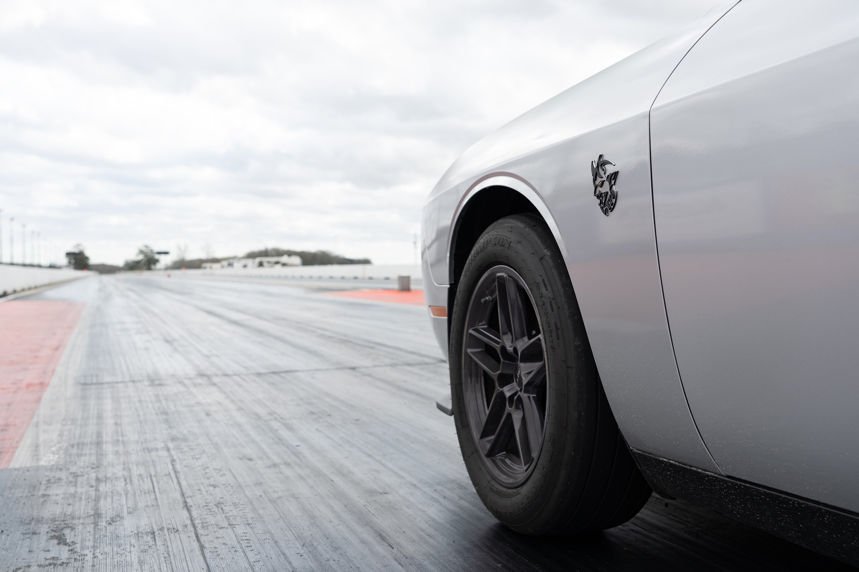 The Front End Of The Demon At The Race Track