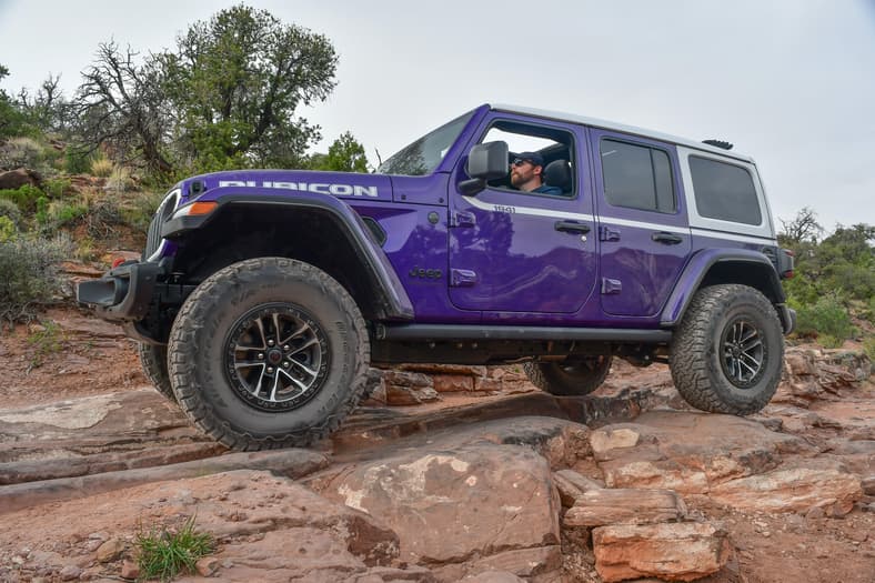 Four-Wheeling a Purple 2026 Jeep Wrangler Rubicon Whitecap in Moab Restored My Lost Confidence 2 The Side Profile Of The 2026 Jeep Wrangler Rubicon Whitecap