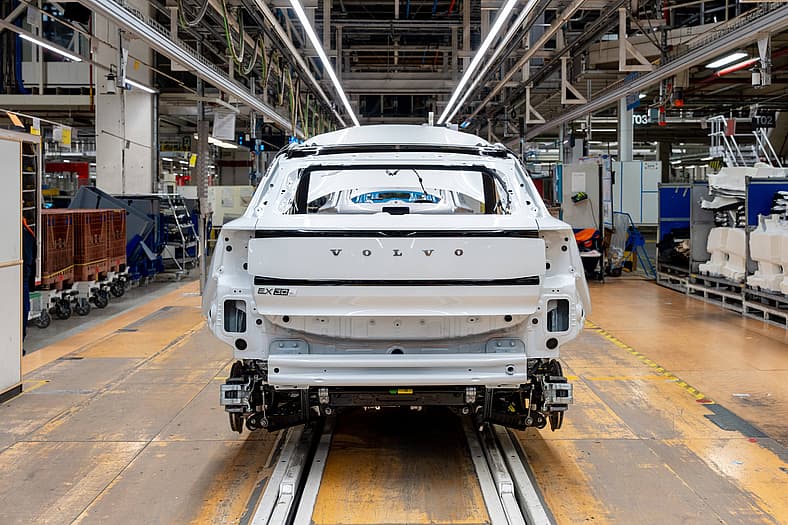 A Volvo Ex30 Being Produced