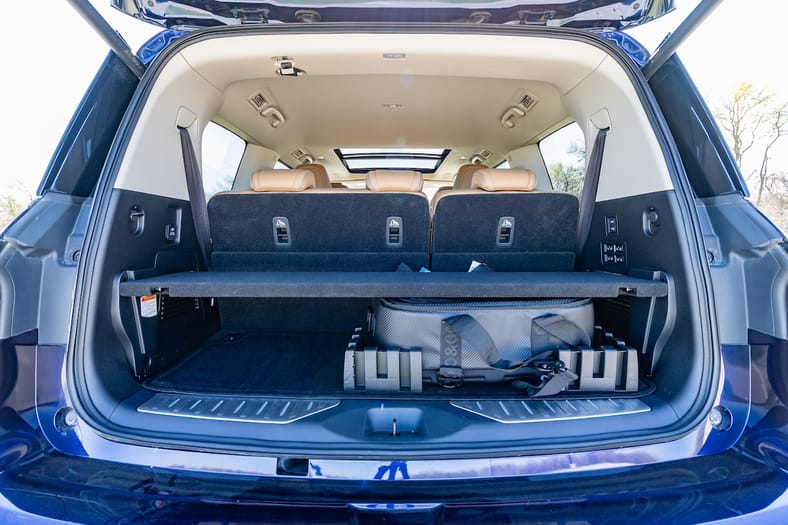 11 Things in the 2025 Infiniti QX80 That Made Me Swoon 5 You Can Fold The Third Row Down For More Space Or Leave Them Up With Some Storage