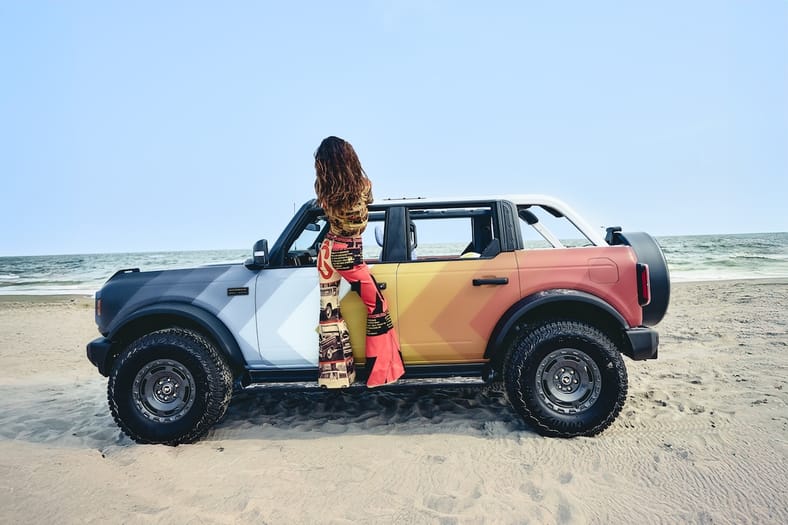 The Ford Bronco Is The Perfect Stage For Alice + Olivia