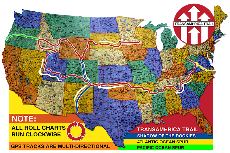 The Transamerica Trail Shown On A Map