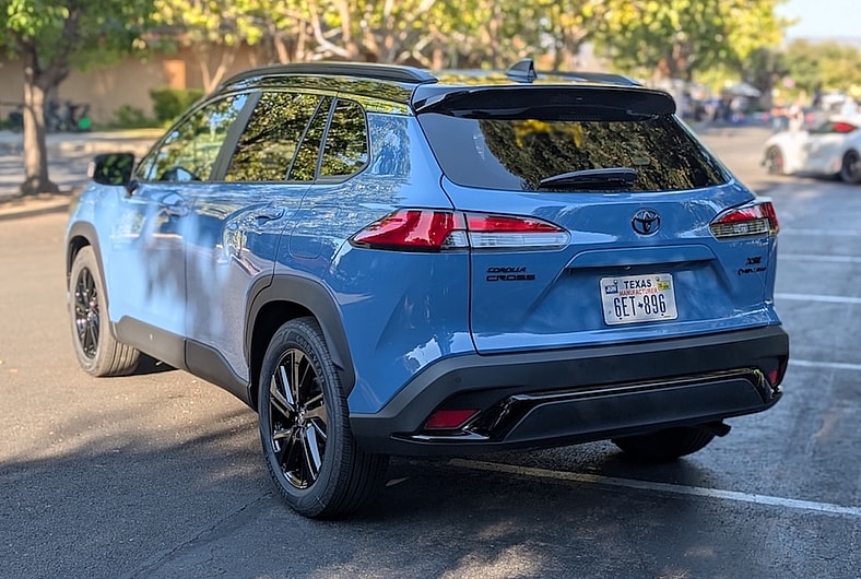 The Rear End Of The 2026 Toyota Corolla Cross Hybrid