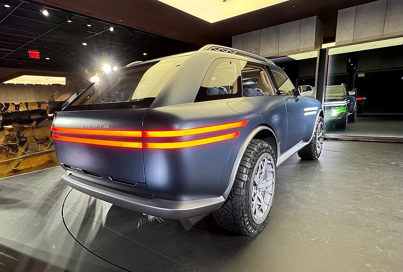 Iconic Rear Tail Lights Wrap The Rear Of The Genesis X Gran Equator