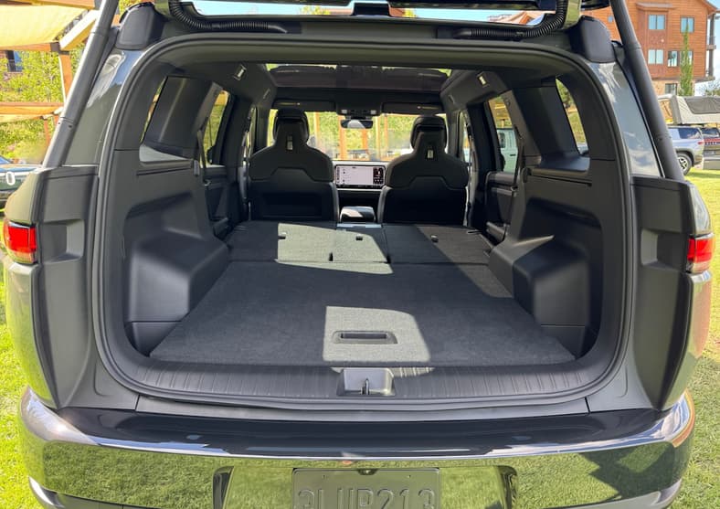 The Full Cargo Area With Rear Seats Folded In The Rivian R2 Is Big Enough, At 80 Cubic Feet, For Two Adults To Camp