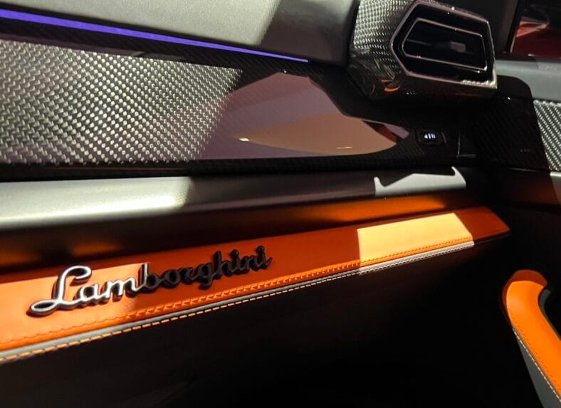 The Lambo Logo Has Place Of Honor On The Dashboard