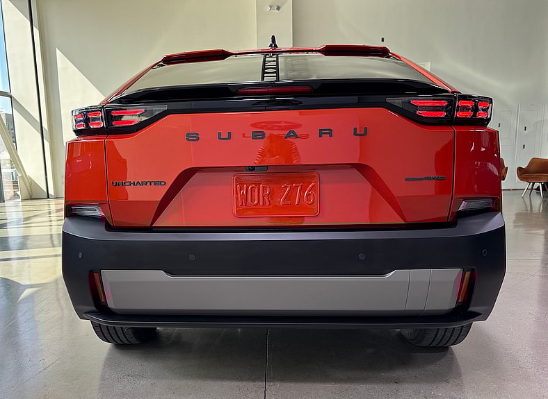 2026 Subaru Uncharted: Everything an Electric SUV Should Be, Everyday—and On Every Trail 10 The Rear End Of The Subaru Uncharted