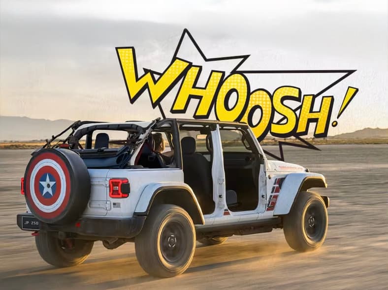 The Rear End Of The Jeep Wrangler America250 Edition