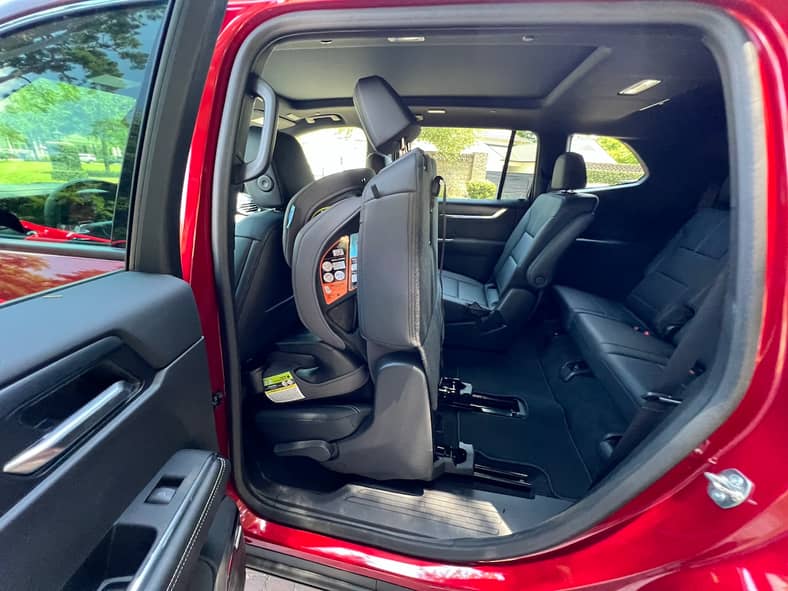 Rear Seat Access With A Child Car Seat Installed In The 2024 Gmc Acadia