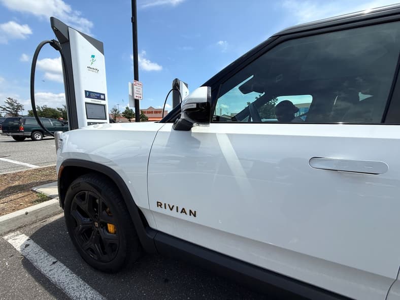 What My 5-Year-Old Had to Say, and What I Thought, When We Took the 2025 Rivian R1S on a Road Trip 8 The 2025 Rivian R1S Ascend At A Charging Station