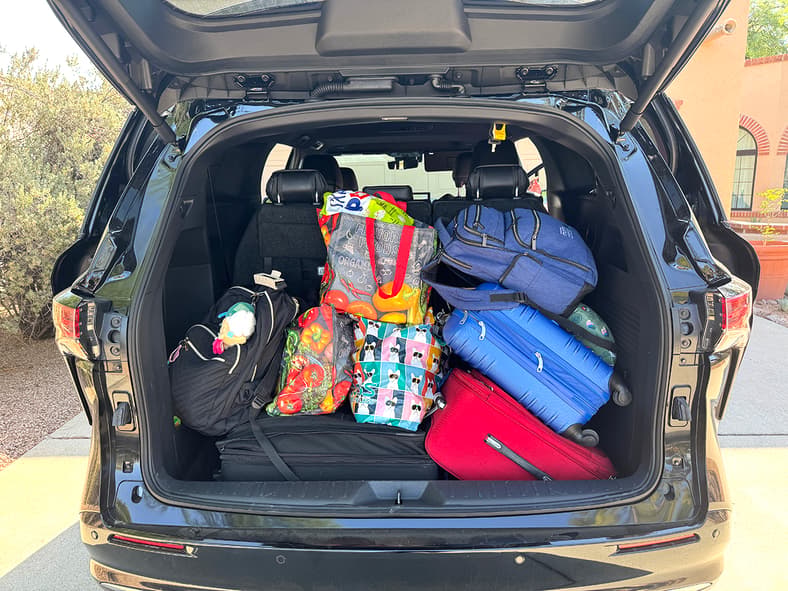 The Sienna'S Trunk Full Of Mine, My Sister'S, And My Daughter'S Luggage