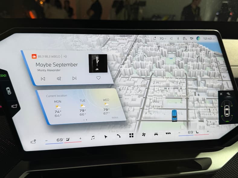The Multimedia Screen In The Bmw Ix3