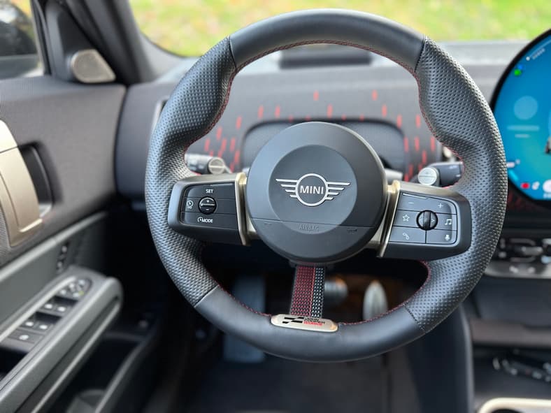 The Mini Cooper Countryman Jcw'S Steering Wheel Feels Powerful In Your Hands