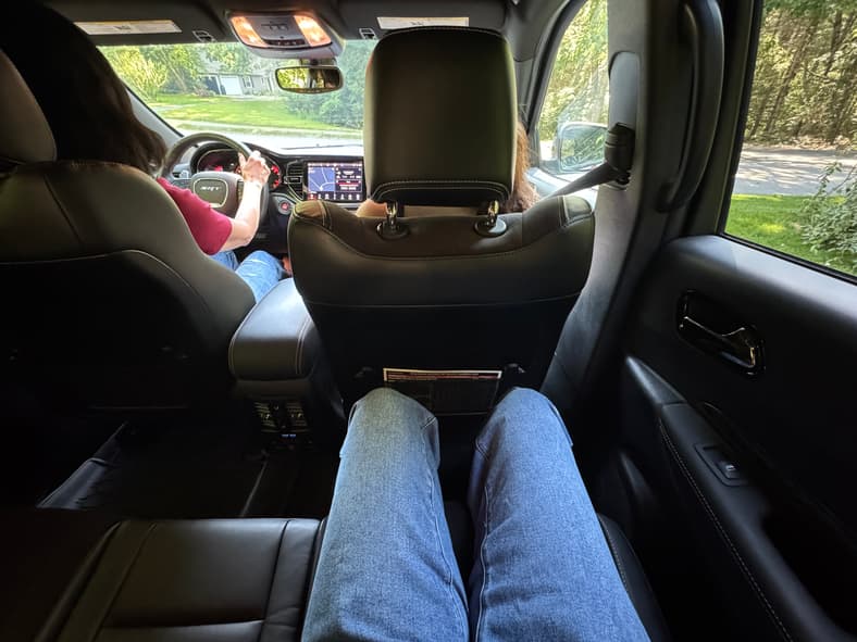 The View From The Rear Passenger'S Seat Of The 2026 Dodge Durango Srt Hellcat
